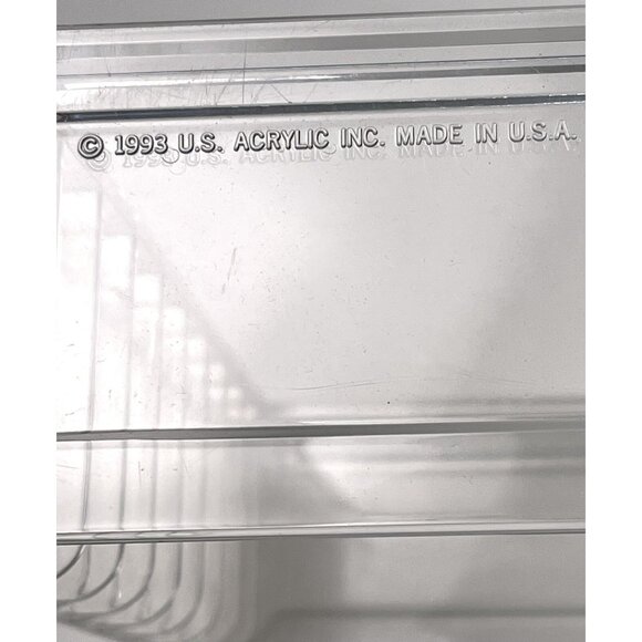 VTG 1993 Lot 5 Clear Acrylic Audio Cassette Rack Organizer Storage Holds 100 EUC - Picture 5 of 5